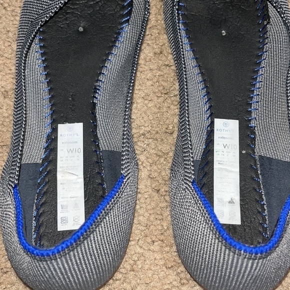 Rothy’s The Point Pointed Toe Flat Cloud Grey Birdseye 10 - Picture 10 of 11